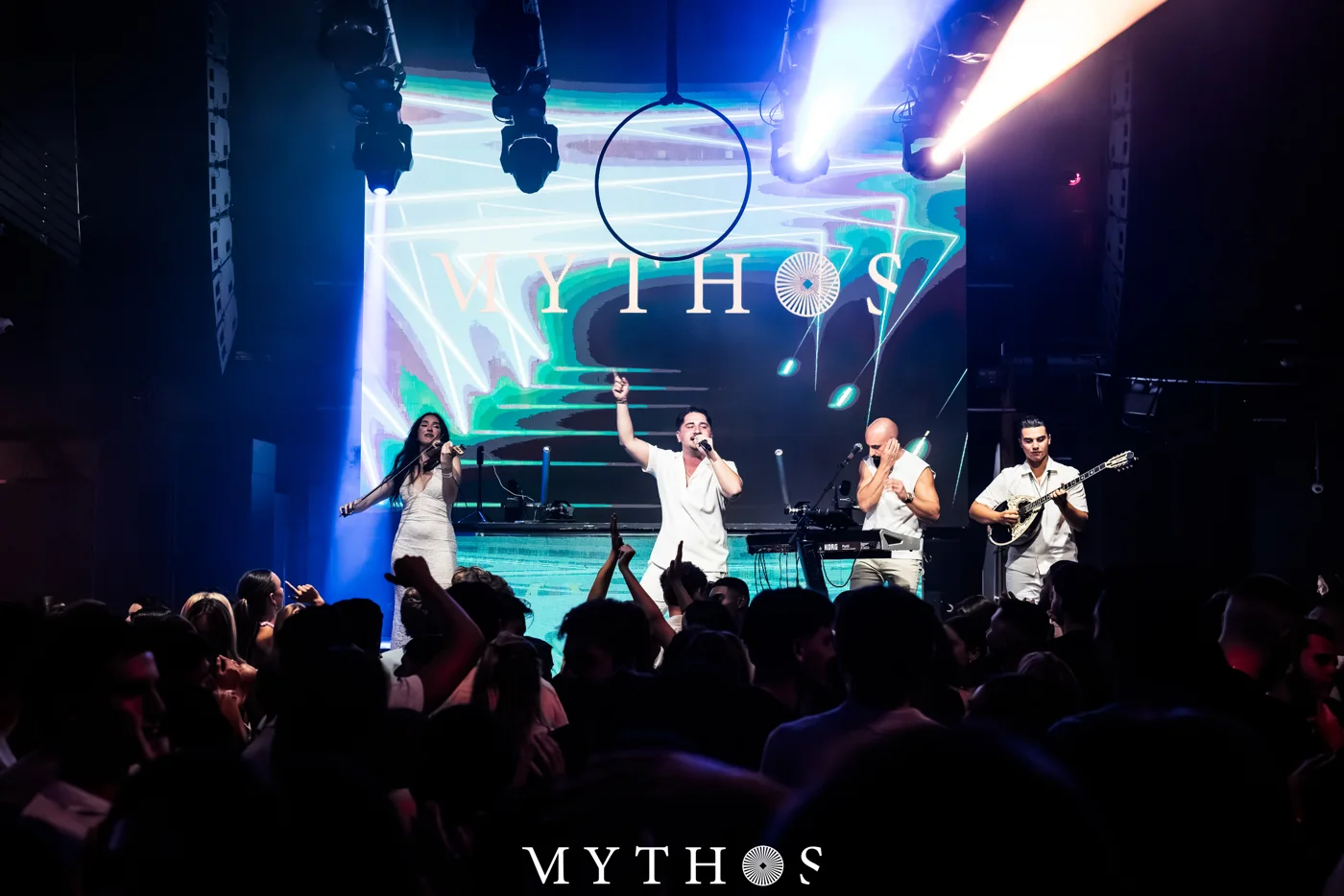 Band performing at MYTHOS, HOME THE VENUE, 19 December 2025