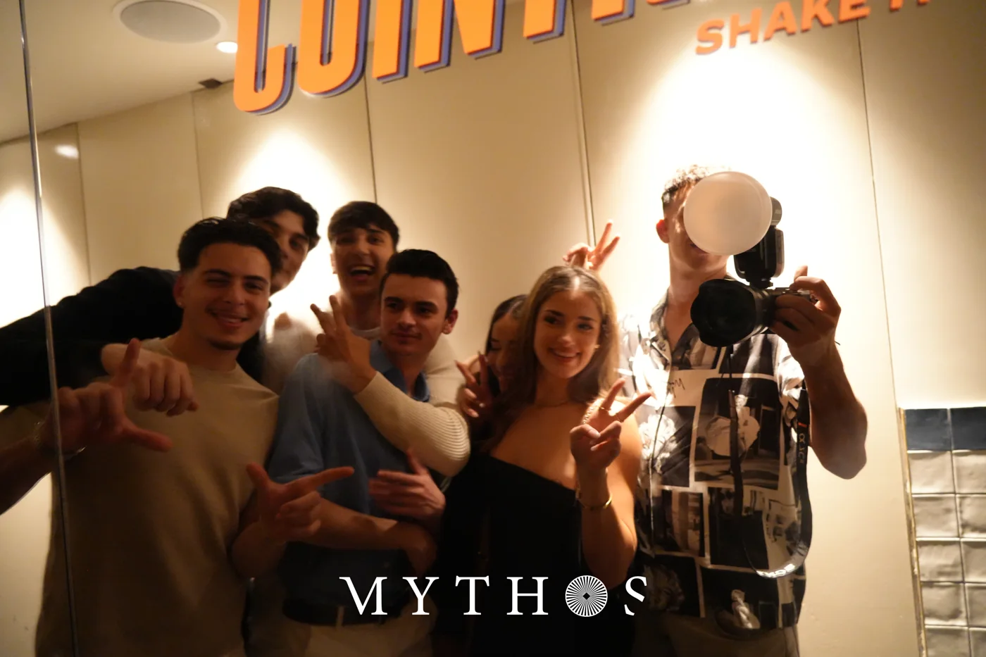 Live percussion among the guests at MYTHOS, PELICANO, 29 May 2026