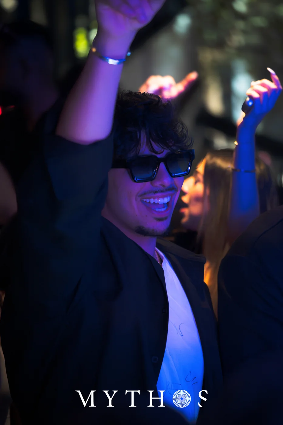 A guest enjoying the music at MYTHOS, PELICANO, 29 May 2026