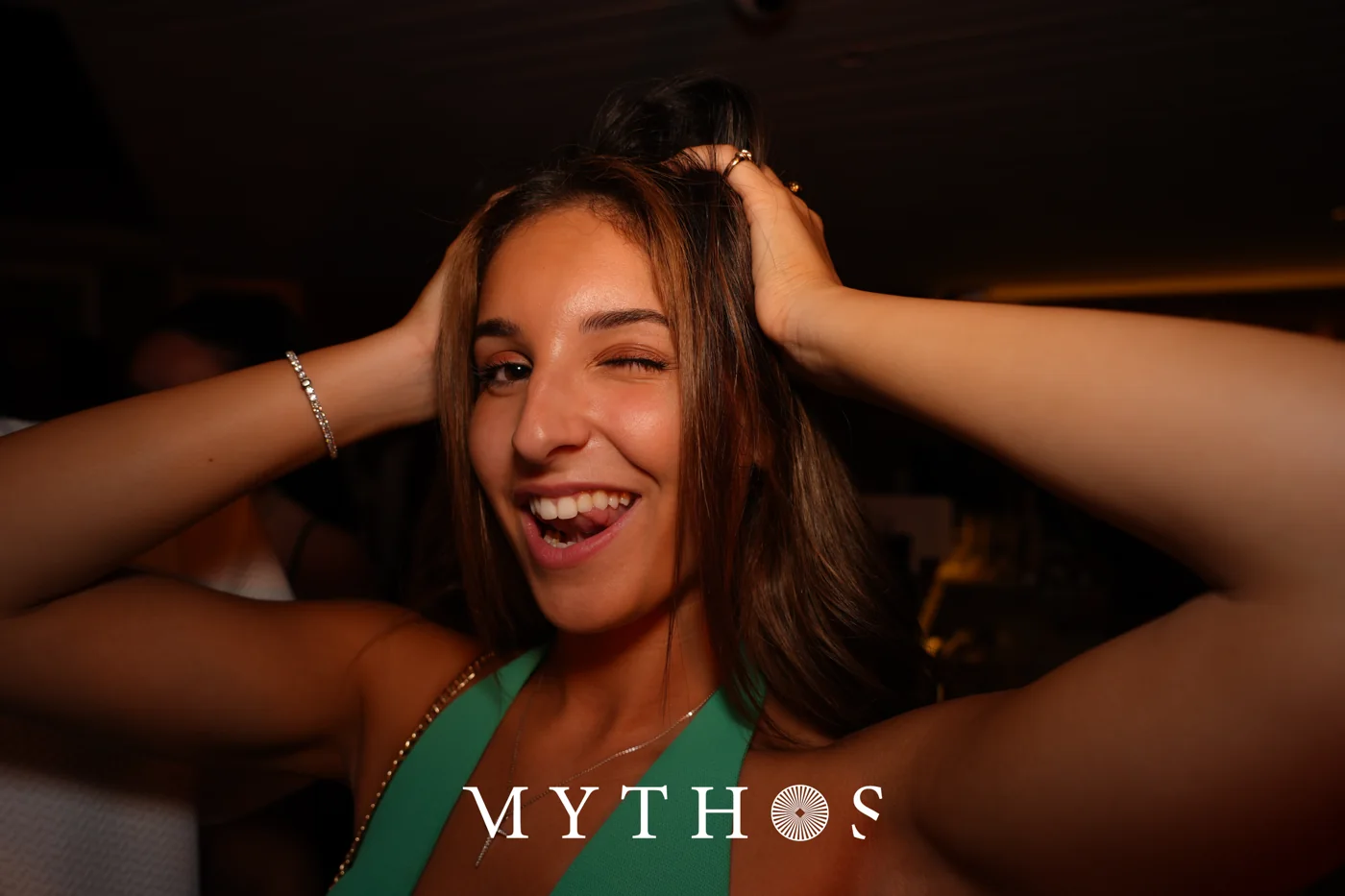 A guest enjoying the night at MYTHOS, PELICANO, 19 September 2026